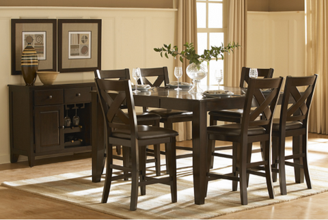 Crown Point Collection 7pc Counter Height Dining Set