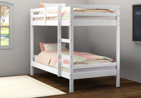 Twin/Twin Bunk Bed White