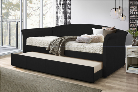 Black twin daybed with twin trundle