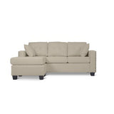 Lucky Collection Beige Sofa w/Reversible Chaise Lounge