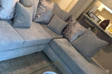 Dove Grey Sectional includes throw pillows