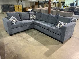 Marcos 2pc Sectional in Blue Grey
