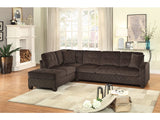 Chocolate Brown Reversible Microfiber Sectional - Emilio Collection