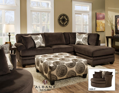 Albany Collection Sectional (Chocolate)