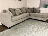Dove Grey Sectional includes throw pillows