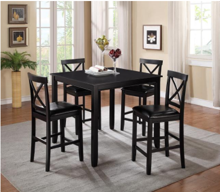 Tahoe Collection 5pc Espresso Pub Table & Chairs