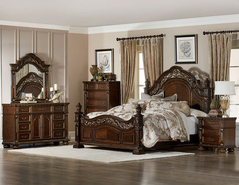 Catalonia Collection Old World Elegant 4pc Master Bedroom Set