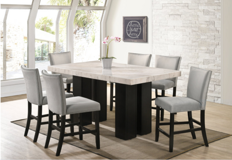 Finley Grey - Counter Height Table & 6 Chairs