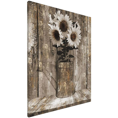 Vantboo Rustic Floral Country Farmhouse Sunflower Canvas Prints Wall Art Paintings Home Decor Artworks Pictures