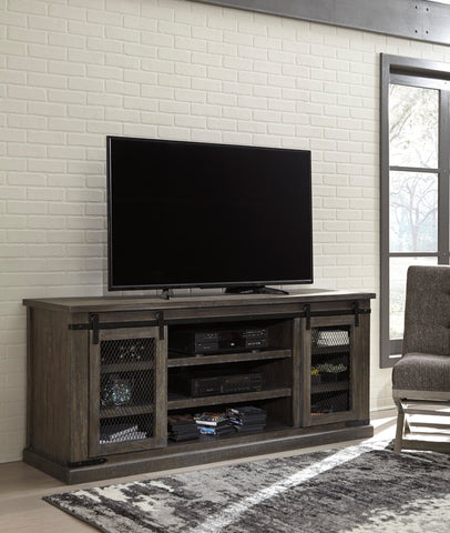 TV Stand with Sliding Doors 70" L