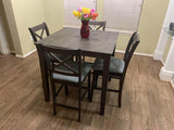 Tahoe Collection 5pc Grey Pub Table & Chairs