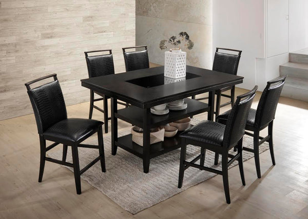 Tommy Collection 7pc Espresso Counter Height Dining Set